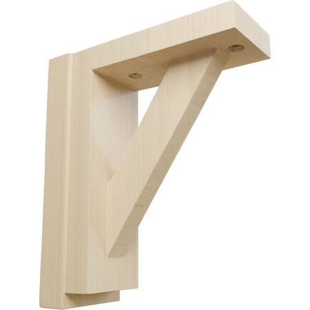 Ekena Millwork 2 1/2"W x 6 1/4"D x 7 1/2"H Traditional Shelf Bracket, Rubberwood BKT02X06X07TRRW